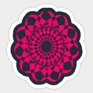 Spiritual  pink colour flower geometry mandala design Sticker